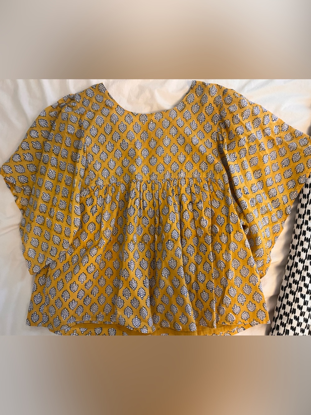Emerson Fry Yellow Floral cotton top